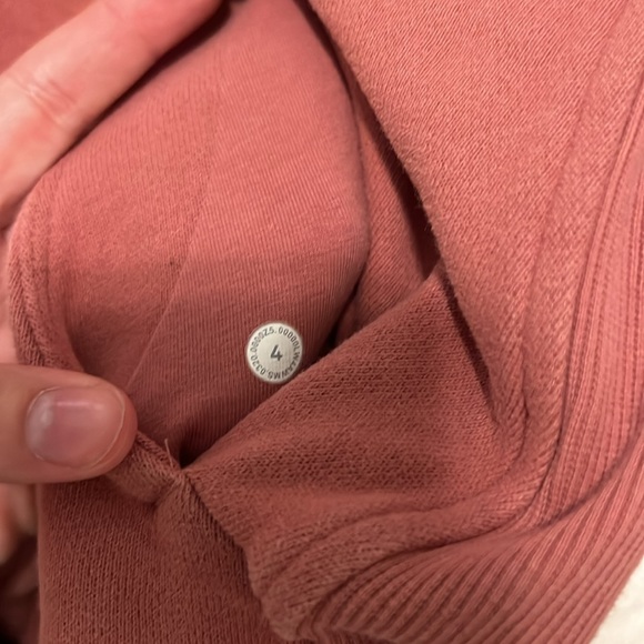 Lululemon Scuba Hoodie 4 *Light Cotton Fleece Garnet Burgundy Red Sweatshirt - Picture 3 of 3